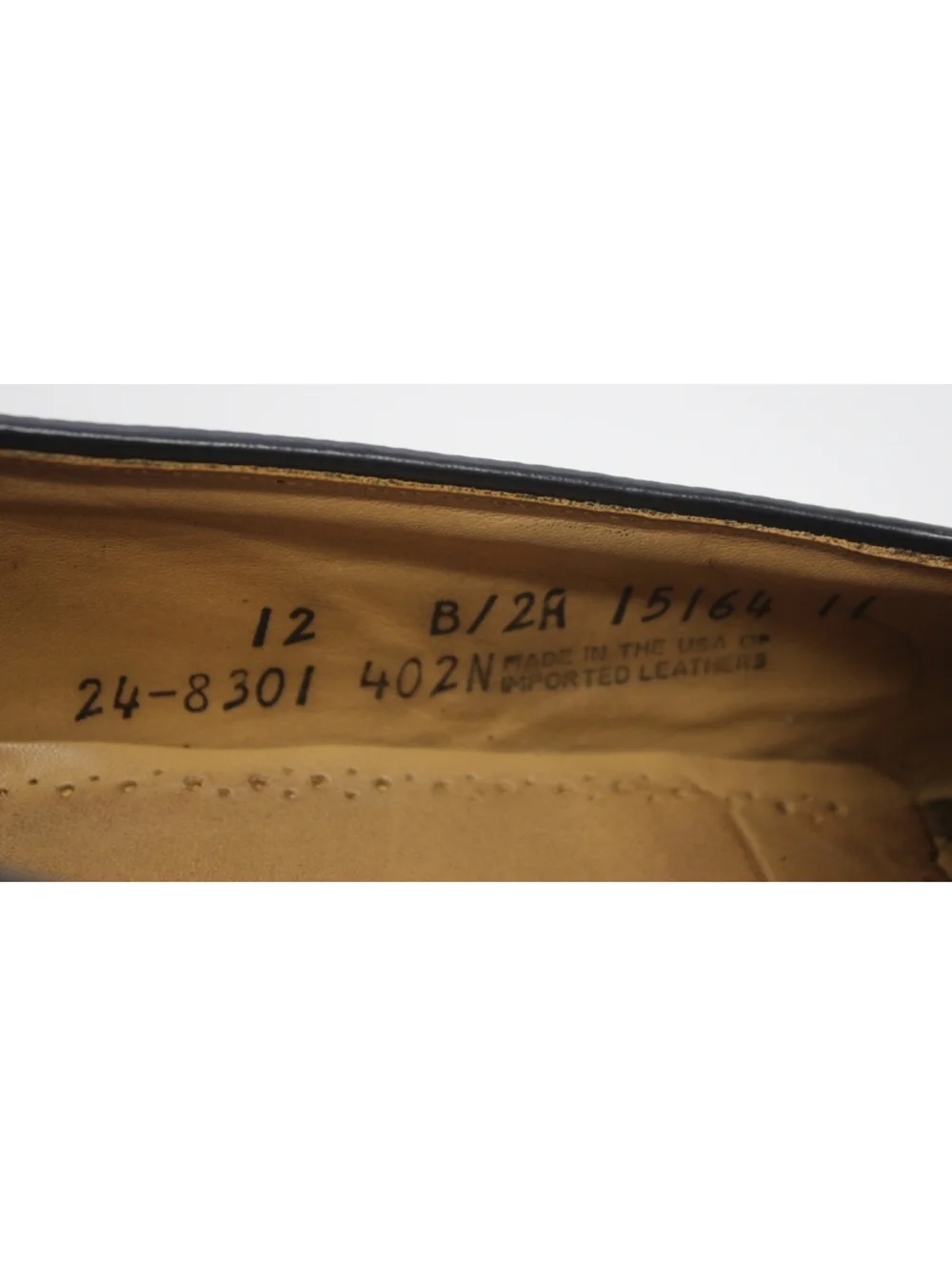 Johnston & Murphy Black Leather Tassel Loafers Round Toe Dress Shoe Mens 12 B/2A
